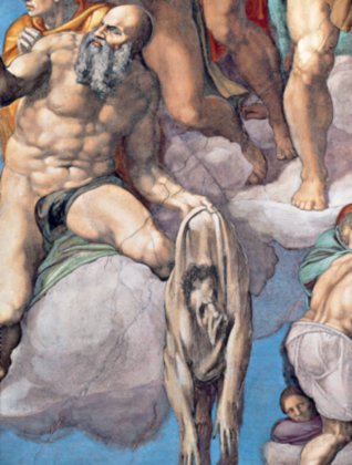 Autorretrato - Capela Sistina - Pinturas de Michelangelo Buonarroti