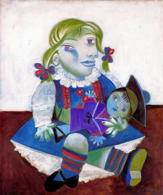 Maya com sua Boneca - Biografia de Pablo Picasso
