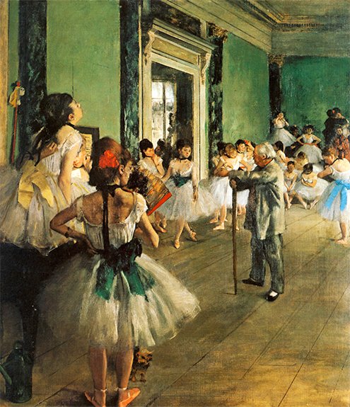 Aula de Dança. Edgar Degas. 1873 - Localização: Museu d'Orsay, Paris