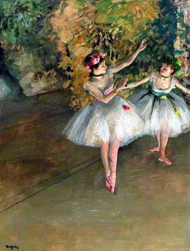 Duas Dançarinas no Palco. Edgar Degas. 1874