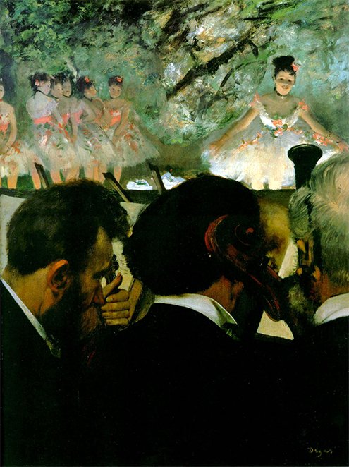 Músicos da Orquestra. Edgar Degas. 1872