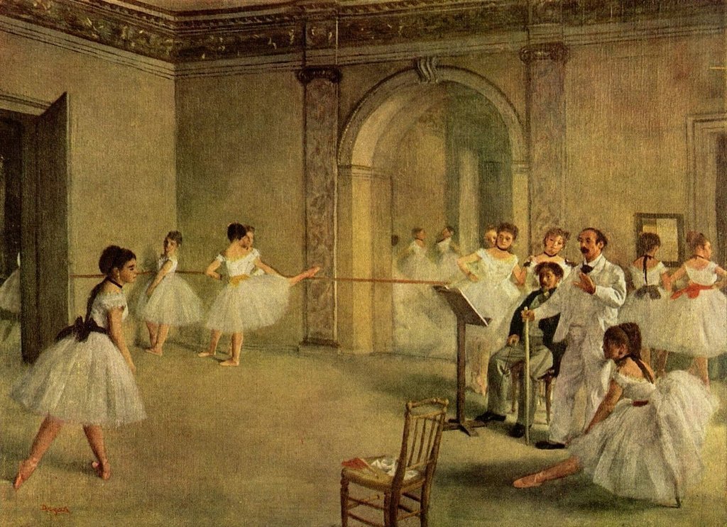 - Sala de Ensaio do Balé no Teatro da Ópera. Edgar Degas. 1872 - Localização: Museu do Louvre, Paris