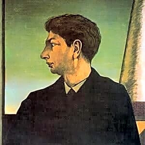 Pintura metafísica a óleo de Giorgio de Chirico, mostrando uma paisagem urbana deserta com ruínas clássicas em tons cinzentos e azuis.