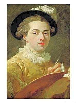 Pintura rococó a óleo de 1767, mostrando uma jovem mulher em um balanço, rodeada de árvores e arbustos verdes.