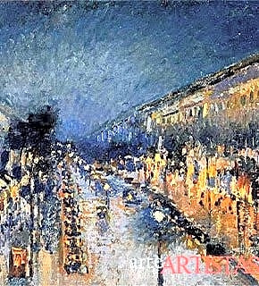 Bulevar Montmartre de Noche - Camille Pissarro