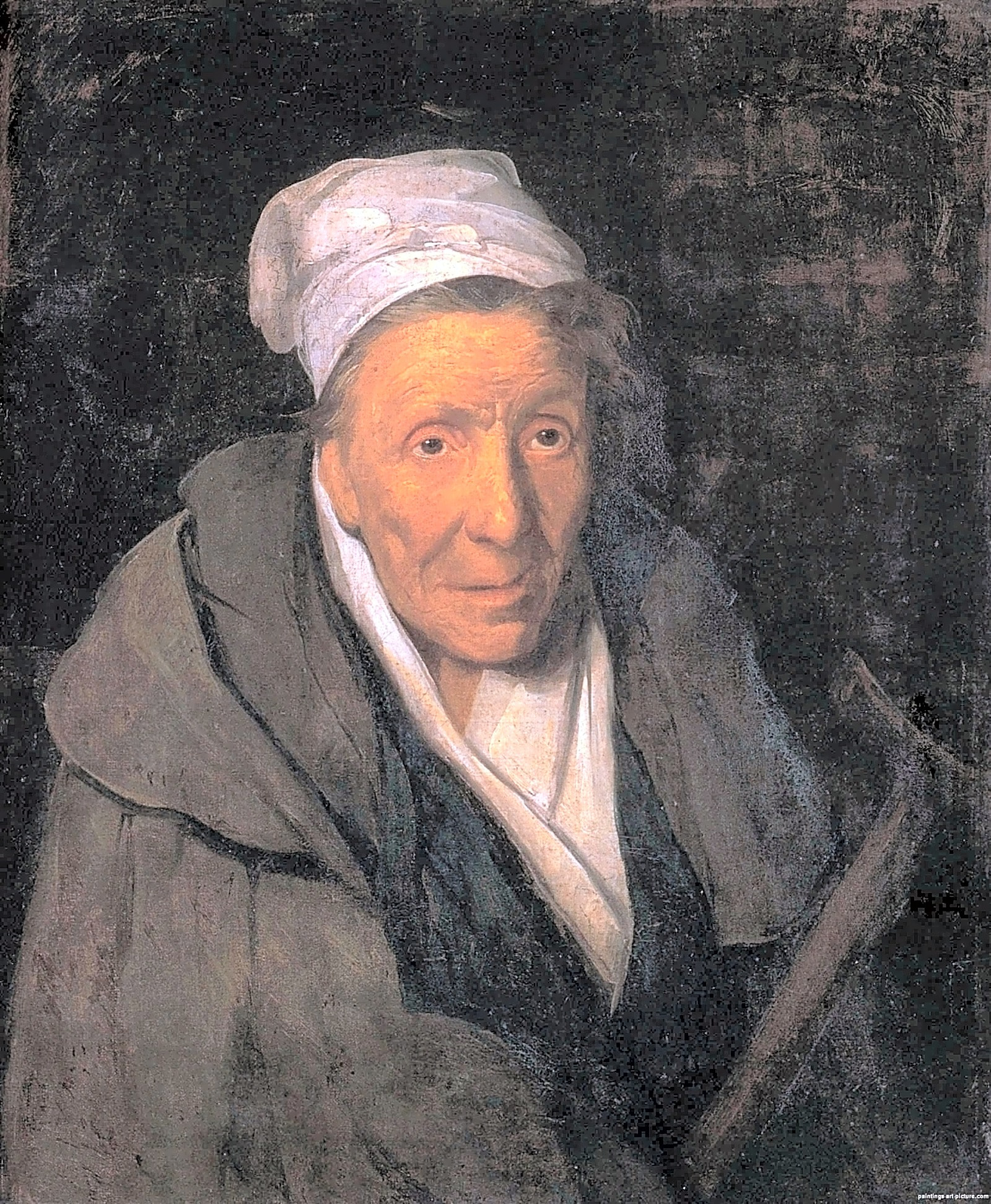 Pintura a óleo de Théodore Géricault retratando o artista em seu estúdio, com obras em andamento e elementos de sua vida pessoal.