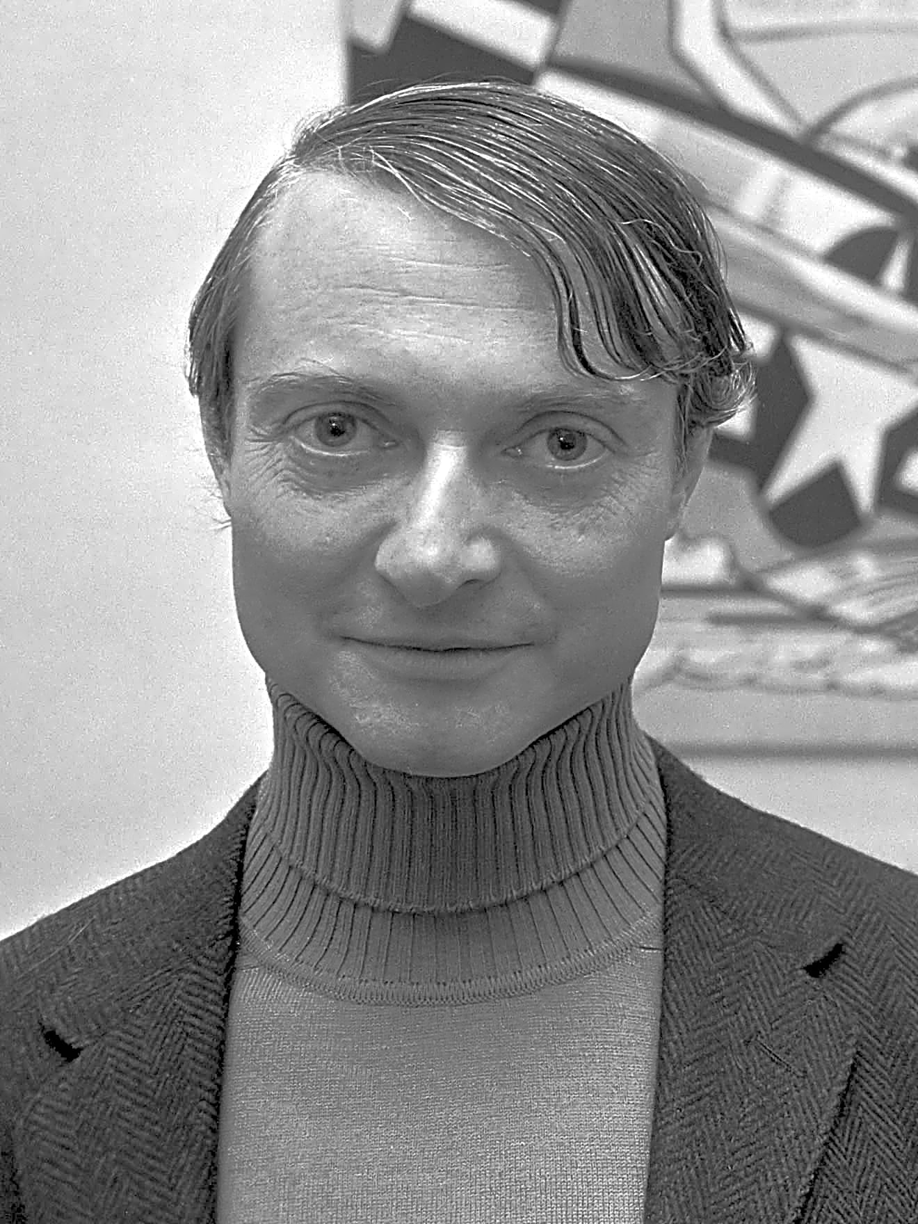 Pintura pop art a óleo retratando a obra "Dúvida" de Roy Lichtenstein em tons de rosa e azul pastel, com detalhes gráficos.