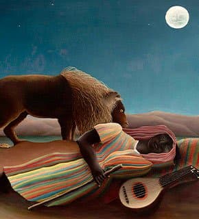 La Bohémienne Endormie, Lecture de l'œuvre d'Henri Rousseau