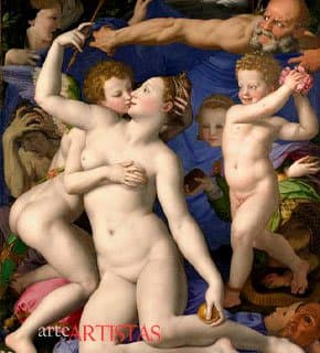Une allégorie avec Vénus et Cupidon - Agnolo Bronzino
