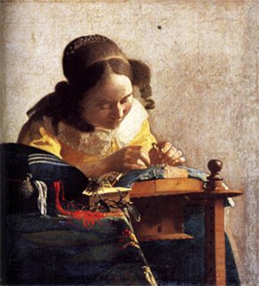 Resultado de imagem para vermeer rendeira