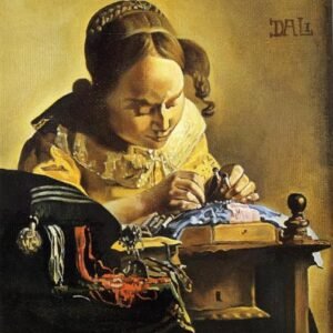 A Rendeira (depois de Vermeer). Salvador Dali. 1955 - Johannes Vermeer