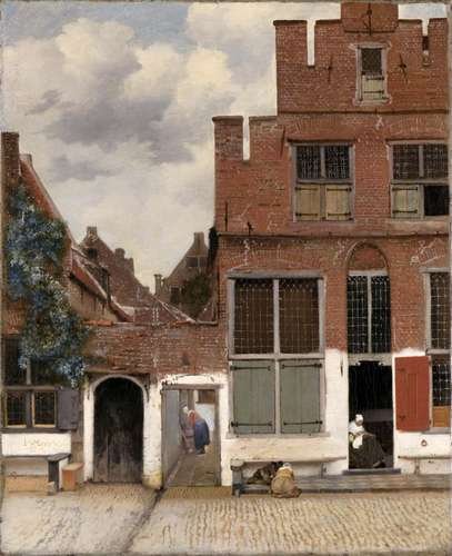 Johannes Vermeer - Vista das casas em Delft